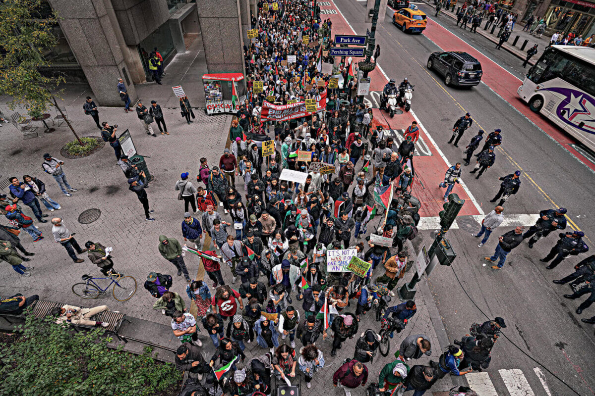 Pro-Palestinian demonstration after Hamas attack on Israel