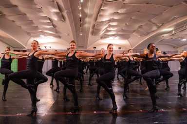 The Radio City Rockettes rehearsing for the Christmas Spectacular