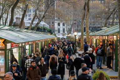 Bank of America Winter Village at Bryant Park in winter 2023.