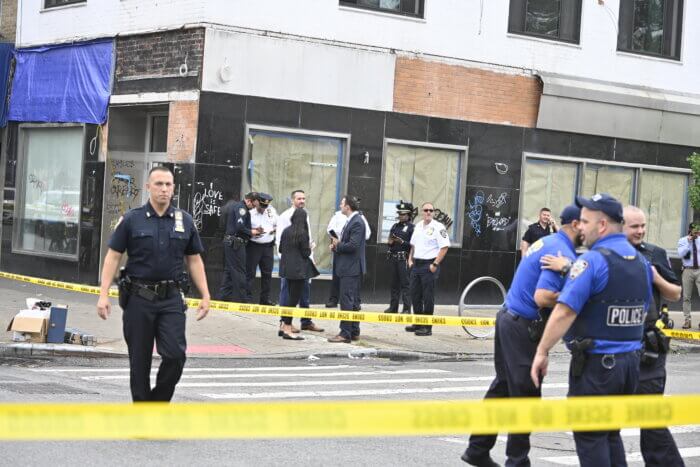 The suspect fled the scene before police arrived. 