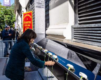 NY: Triangle Fire Memorial Dedication