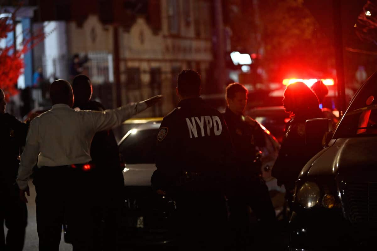 Police at Brooklyn double shooting scene