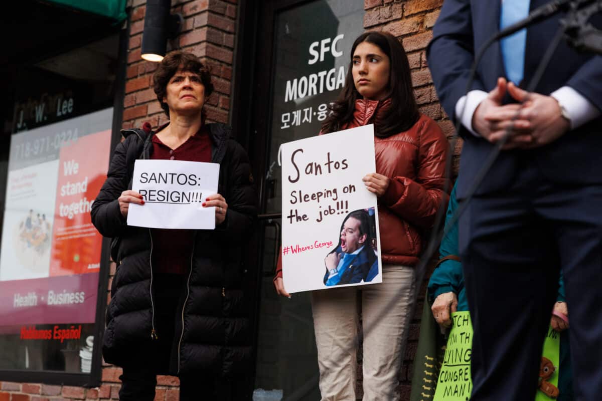 Lies, damned lies and George Santos: The epic timeline of expelled Congress member's year-long reign of error 8 Voters protest at George Santos' office