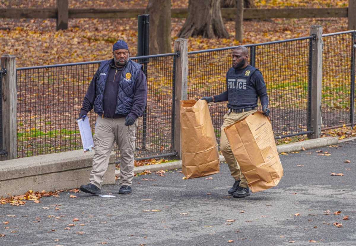 A man was found dead in a Central Park playground on Monday morning, prompting a massive investigation, police reported.