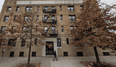 The man was found by authorities at the bottom of a flight of stairs inside the Queens apartment building at 28-04 44th St. in Astoria.