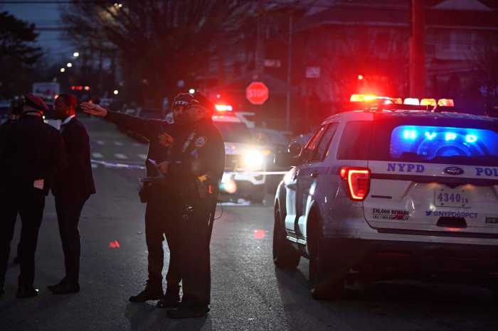 Police at a crime scene