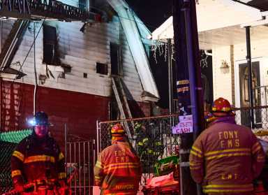 FDNY personnel at the scene at 108-33 164th St.