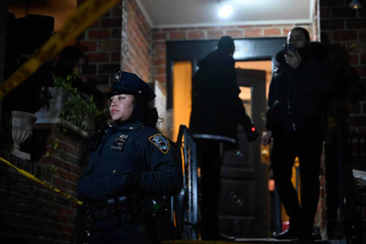 Police at Brooklyn murder scene