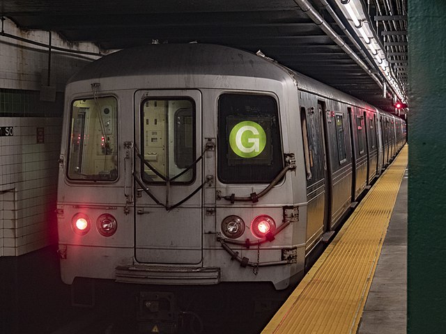 A G train at Court Square in 2021.