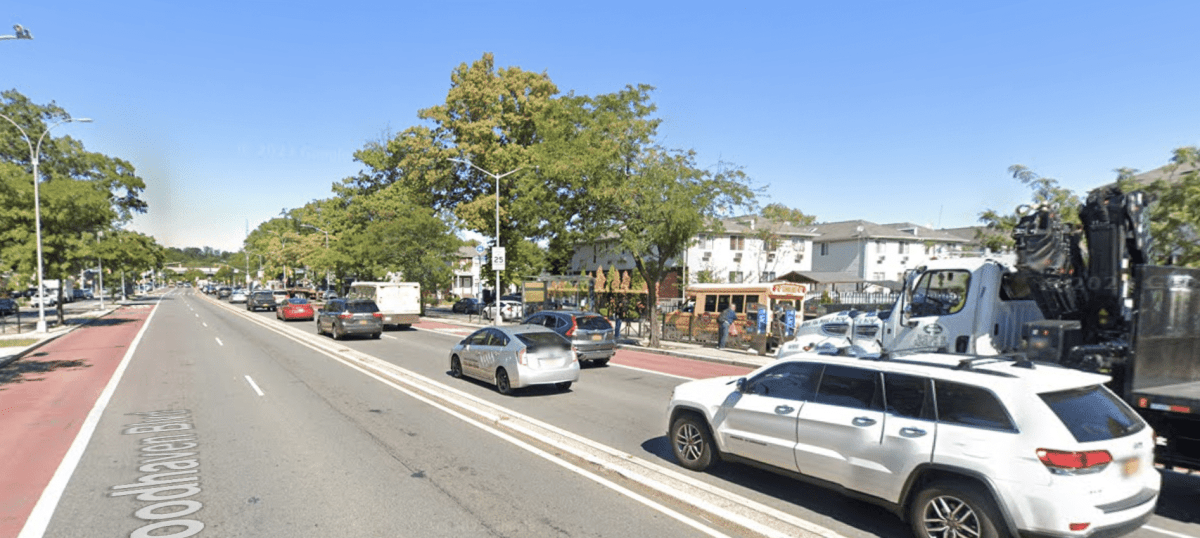 The crash occurred near Woodhaven Boulevard mid-block near 91st Avenue in Queens.