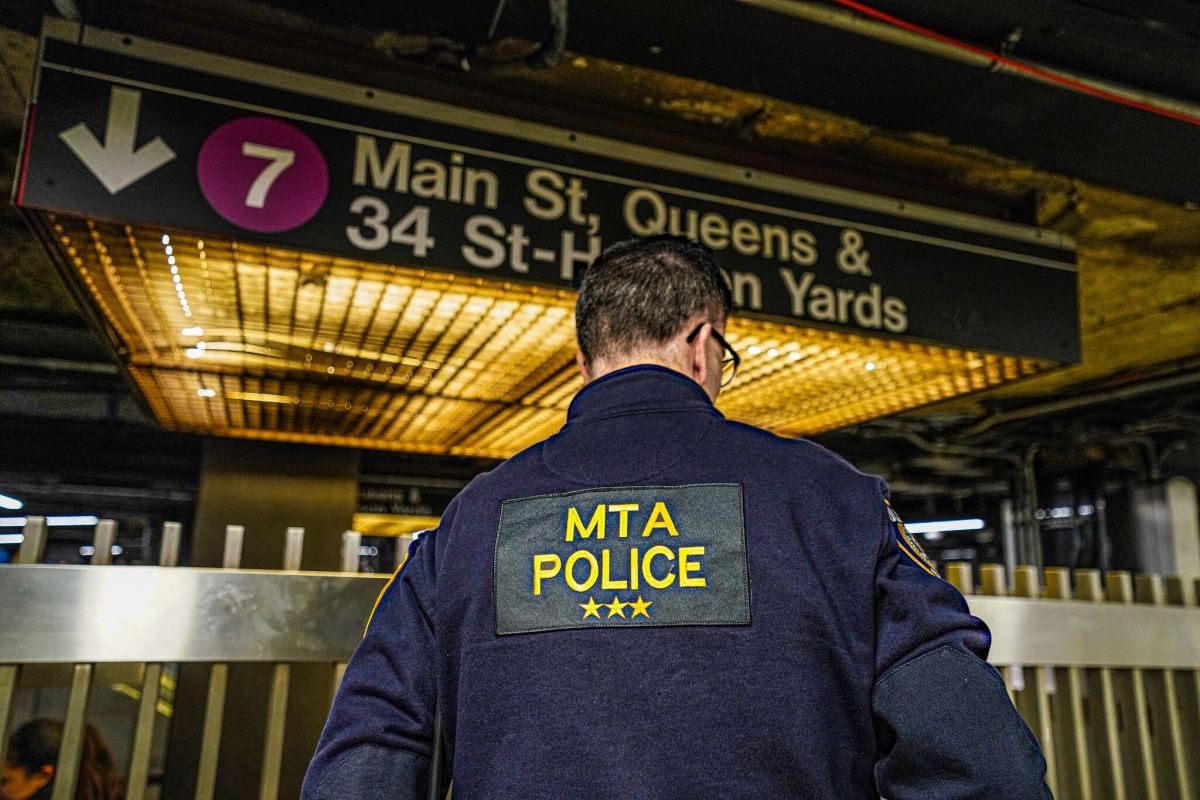 MTA Police officer in Manhattan subway station
