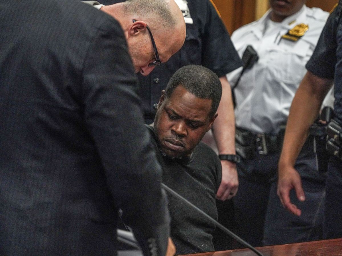 A man arrested in a ghost gun and fraud bust on March 7, 2024 at his arraignment hearing in Manhattan Criminal Court