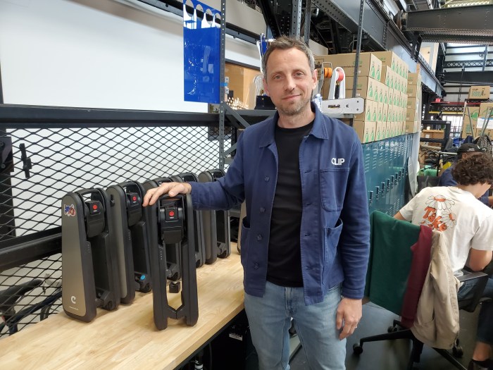 This Brooklyn startup wants to turn any bike into an e-bike 5 Clip co-founder Clement de Alcala at the company's headquarters in the Brooklyn Navy Yard