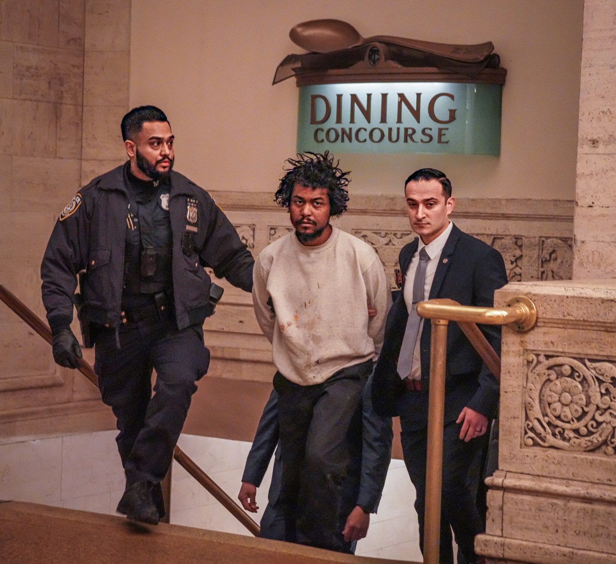 Unhinged man in Grand Central Terminal attack escorted by detectives