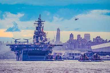 Fleet Week ship arrives in New York Harbor