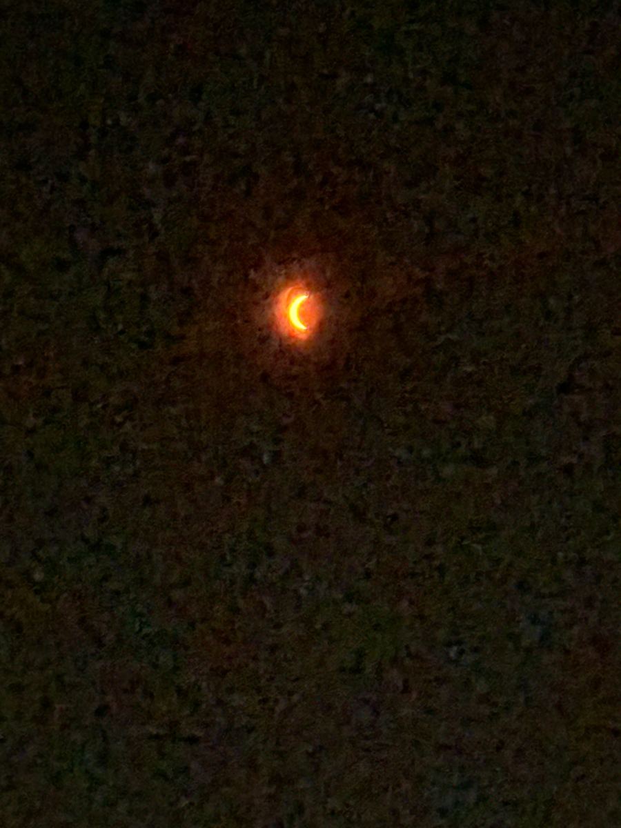 Peak of the solar eclipse