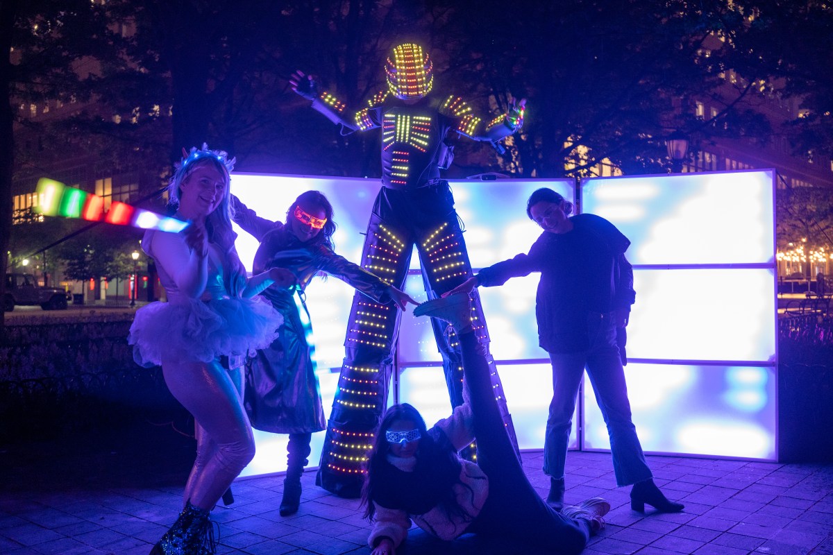 Colorful light festival will brighten up Lower Manhattan after dark this week 5 Illumination - Stilts