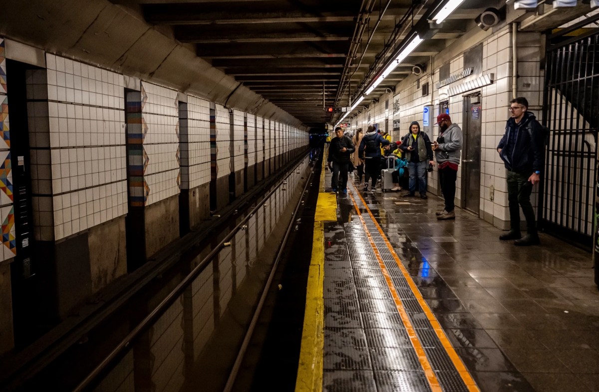 Flooding at Brooklyn train station