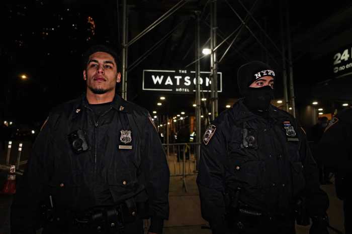 Police outside Midtown hotel where stabbing occurred