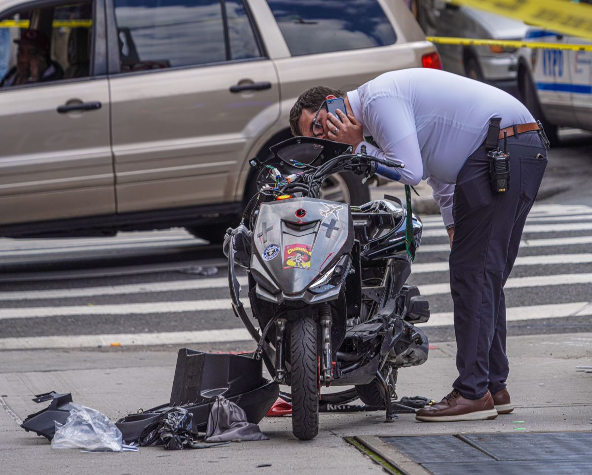 19-year-old man and a 16-year-old girl were apparently riding on a gas-powered scooter northbound when they collided with a Honda Pilot