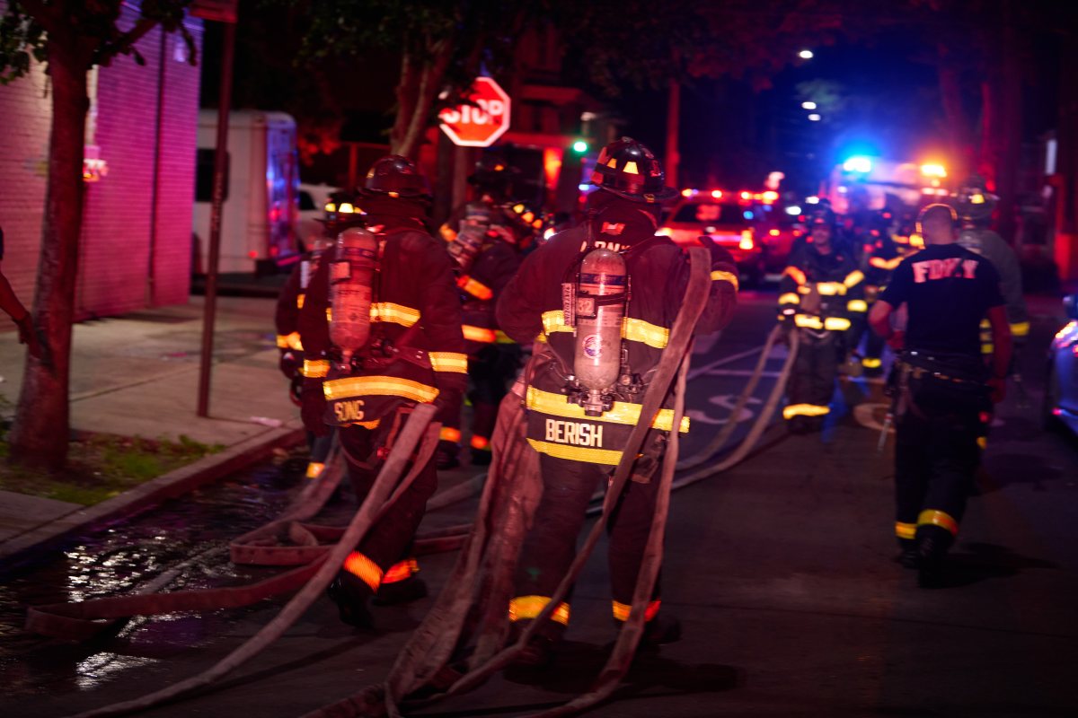 Firefighters take on blaze in East New York home 13