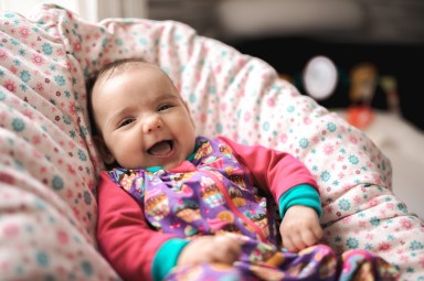 Baby in crib