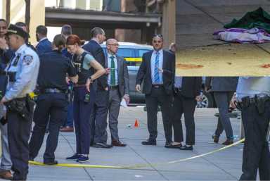 Police in SoHo at shooting scene