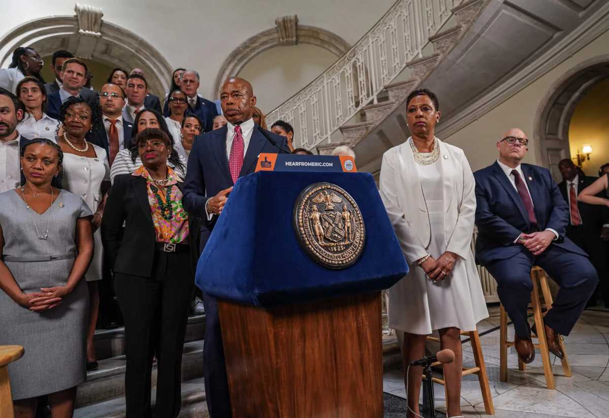 NYC budget: Mayor Adams unveils $115 billion re-election year plan flush with new spending 2 Mayor Adams and Speaker Adams restore library funding to NYC budget