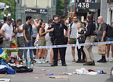 East Village crime scene where three people were stabbed