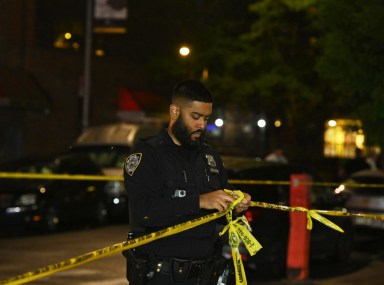 Manhattan shooting scene