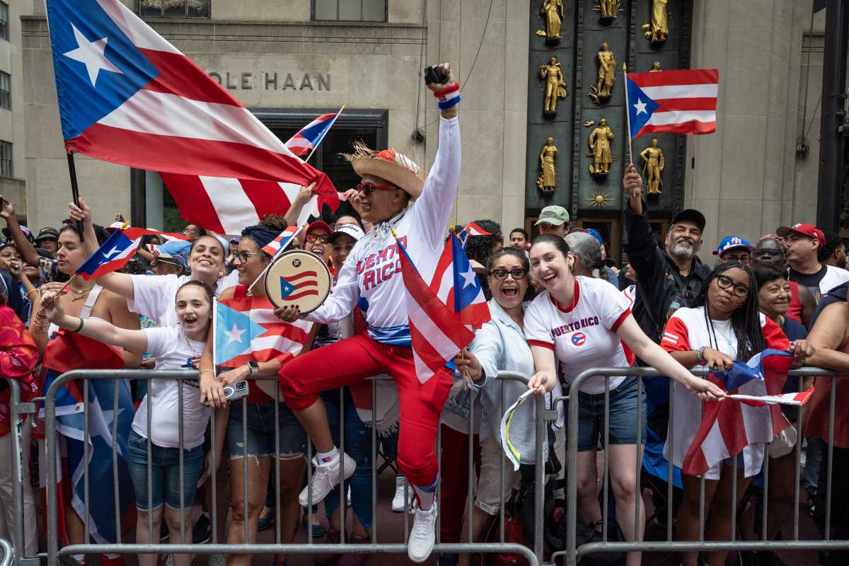 Spectators at Puerto Rican Day Parade