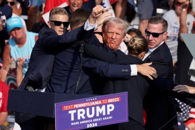 FILE PHOTO: Republican presidential candidate Donald Trump holds a campaign rally in Butler