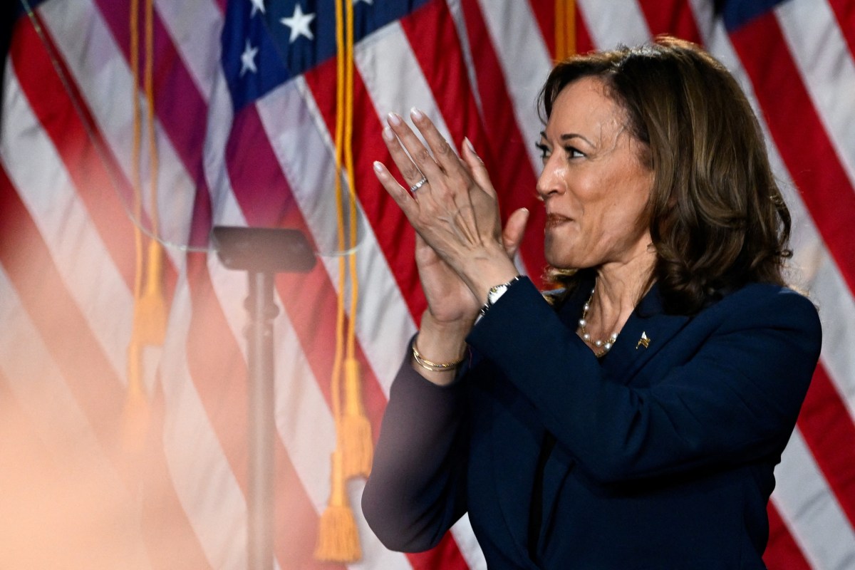 U.S. Vice President Kamala Harris attends a campaign event at West Allis Central High School