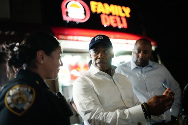 Mayor Adams at cannabis raid in the Bronx