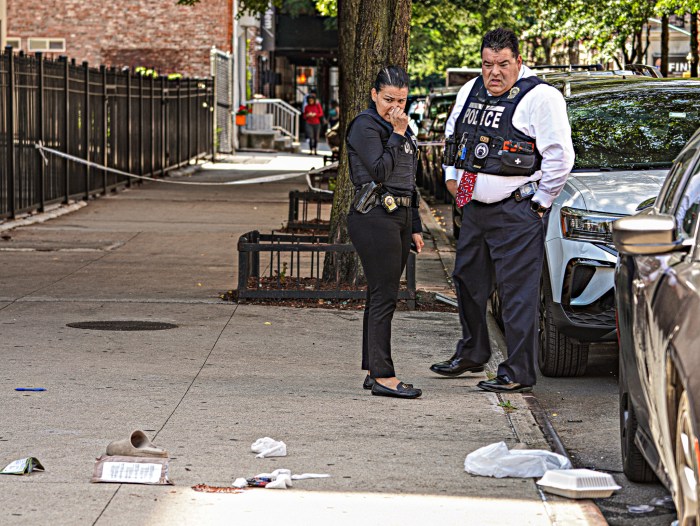 Police at shooting scene