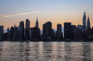 This summer's Manhattanhenge was thwarted by cloud cover.