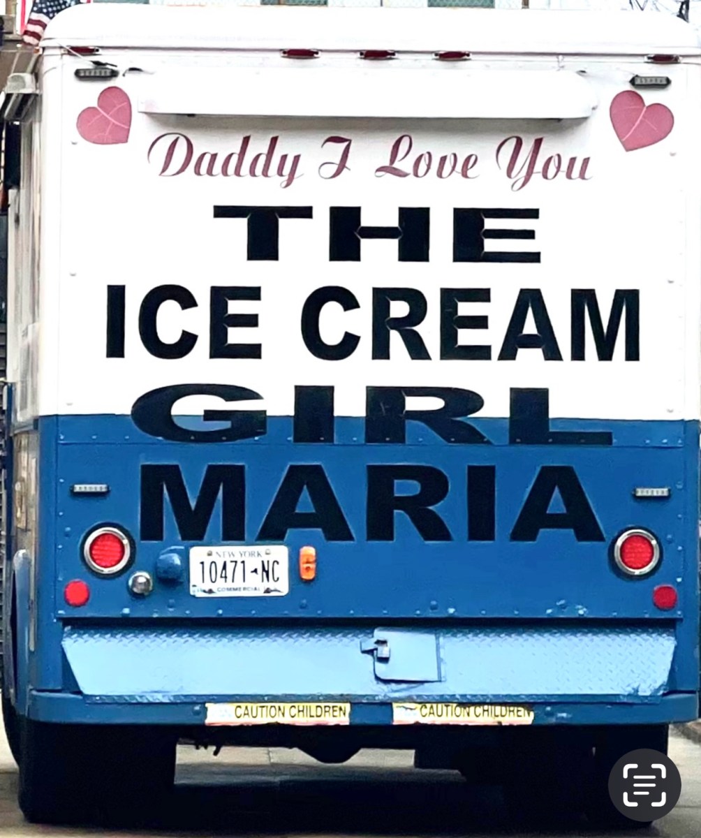 Maria the ice cream girl's ice cream truck