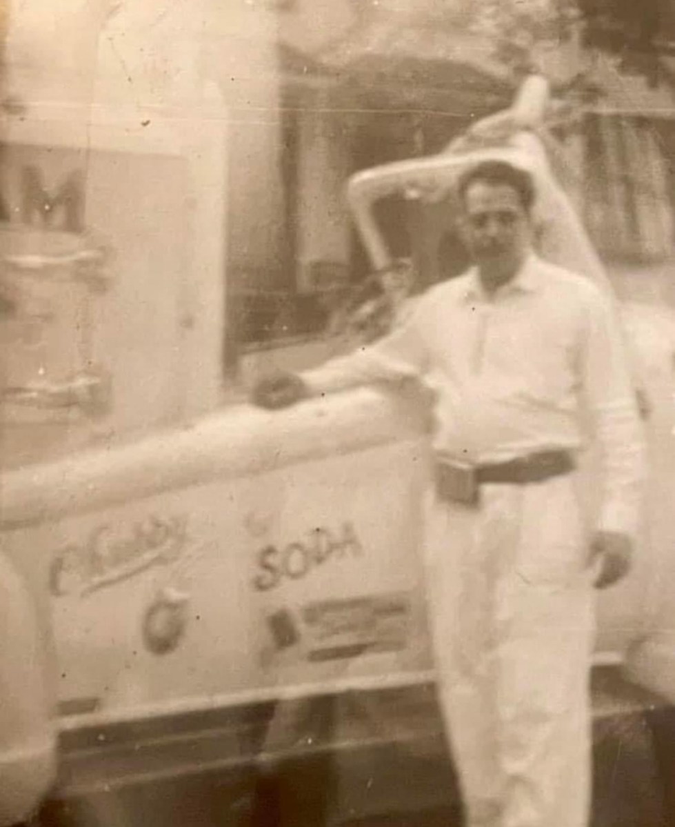 Angelo Campanella with his original Ice cream and Soda truck