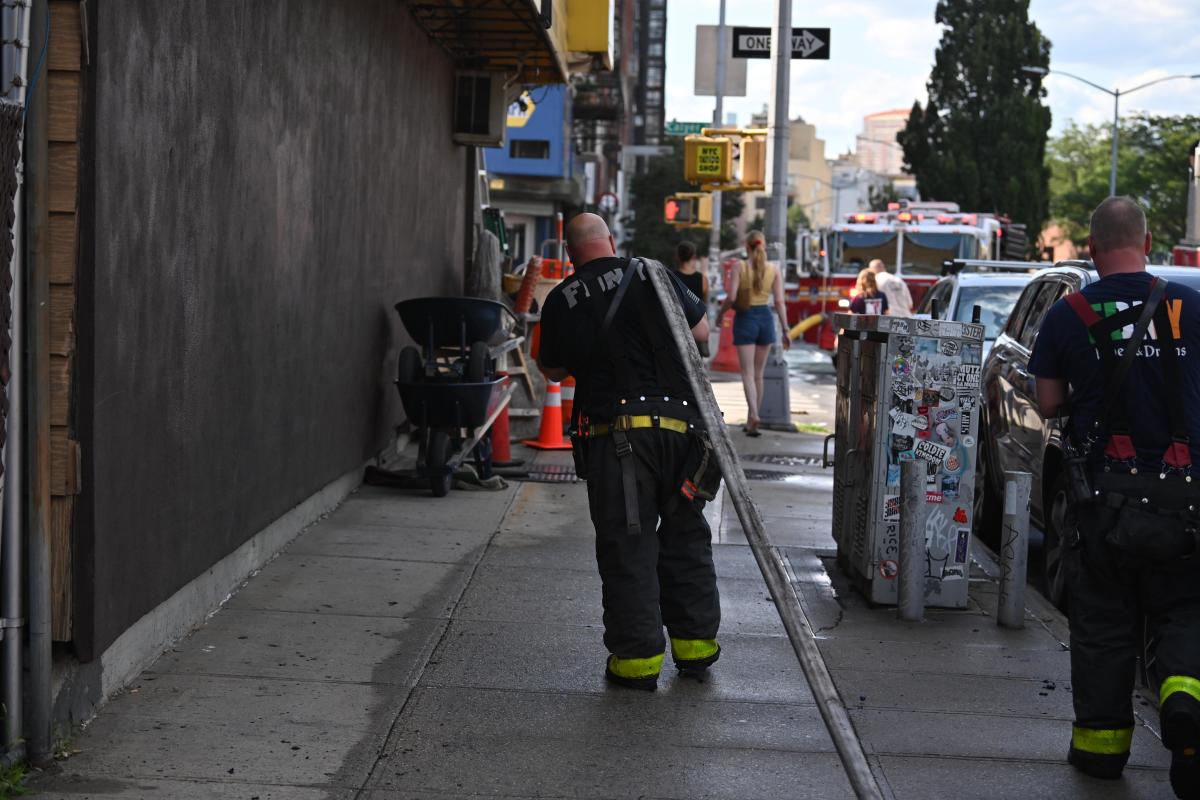 FDNY at the scene of a Greenpoint fire at 220 Cayler St