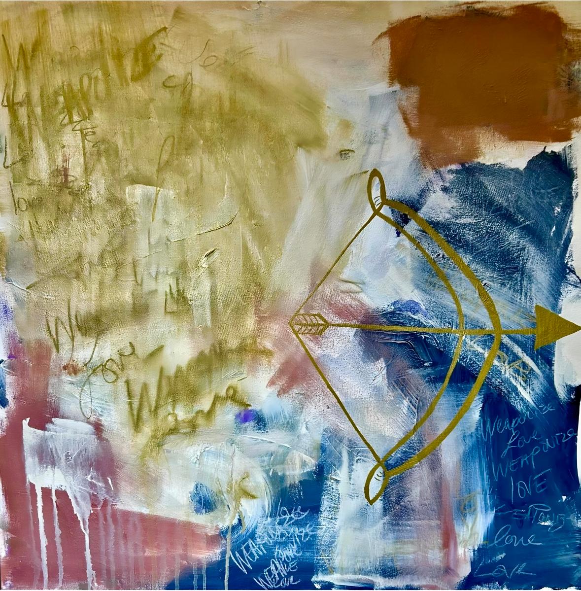 Illuminating darkness: Lauren McKinney's journey from urban strife to abstract art brilliance 4 Weaponize Love, acrylic on canvas, 2024, by Lauren McKinney