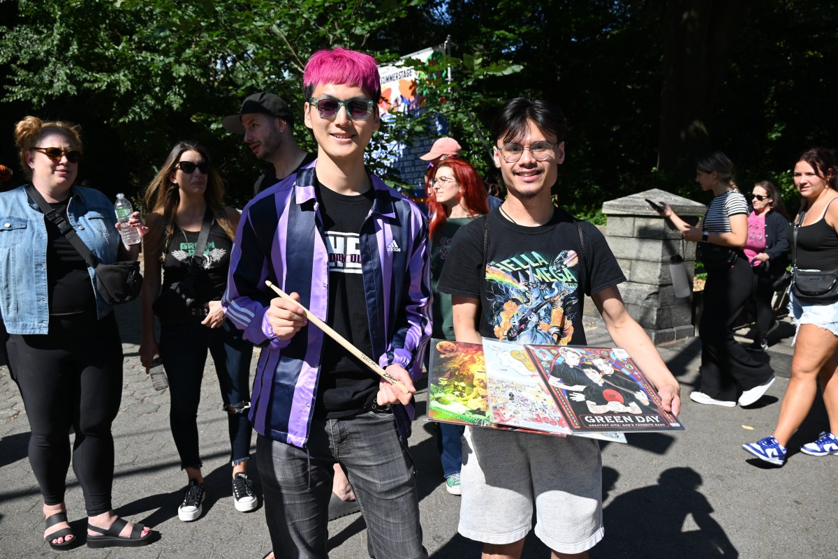 Green Day fans Theo Liao and Joshua Singer