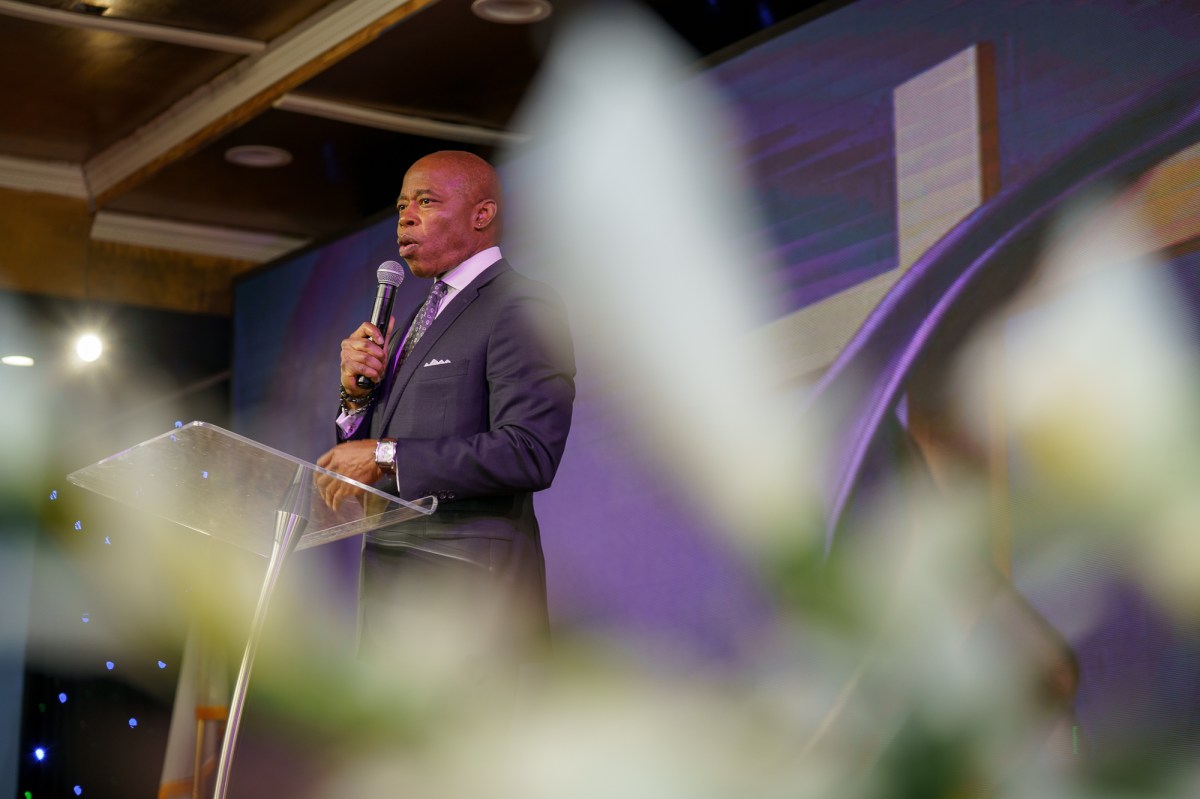 Mayor Adams speaks in his 'Job moment' at Brooklyn churches - and receives pastors' prayers amid admin probes 2 Mayor Adams speaking at Brooklyn church