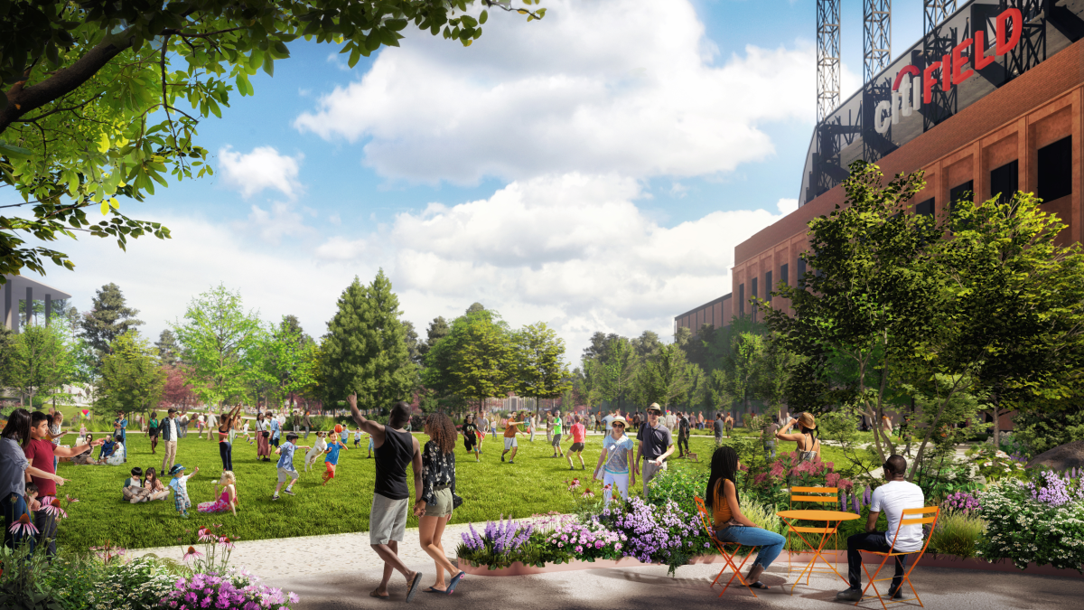 The proposal includes 25 acres of new public parkland on what is currently a giant parking lot at Citi Field.