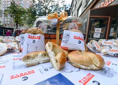 Zabar's bagels as part of subway promotion