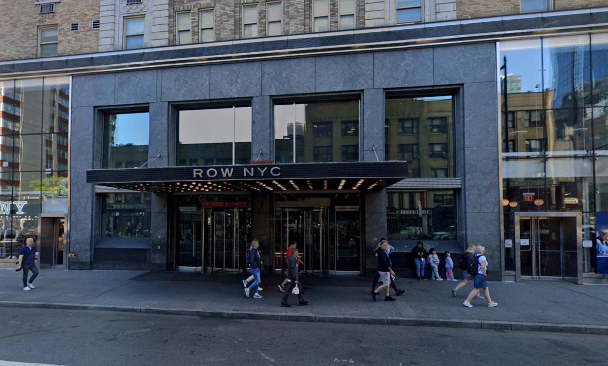 Midtown stabbing leaves migrant wounded outside hotel; group of suspects sought 2 Exterior of the Row NYC Hotel in Midtown