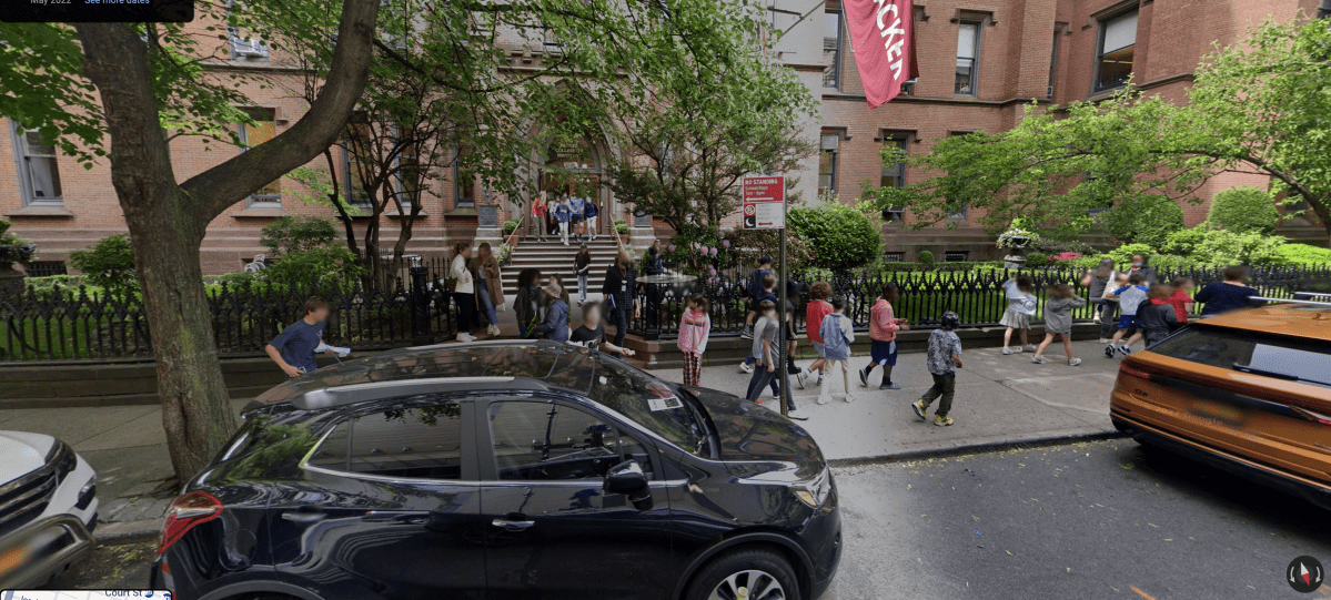 Outside Packer Collegiate Institute in Brooklyn Heights