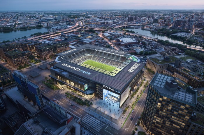 NYCFC's new stadium to be named Etihad Park 2 Etihad Park NYCFC aerial view rendering