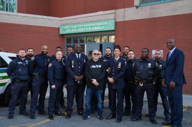 The Commanding Officer of a Bronx precinct looked to recognize his cops Monday with tickets to a Jets game as a reward for their hard work, only to find himself on the receiving end of a surprise.