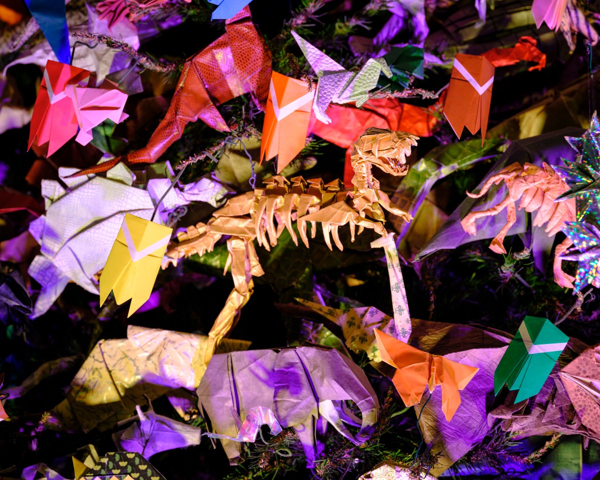 Your winter arts guide for New York City 2024 4 Origami Tyrannosaurus rex Model on the Origami tree