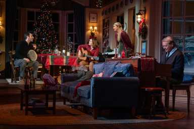 Zachary Quinto, Mare Winningham, Shailene Woodley and David Rasche in "Cult of Love" on Broadway.